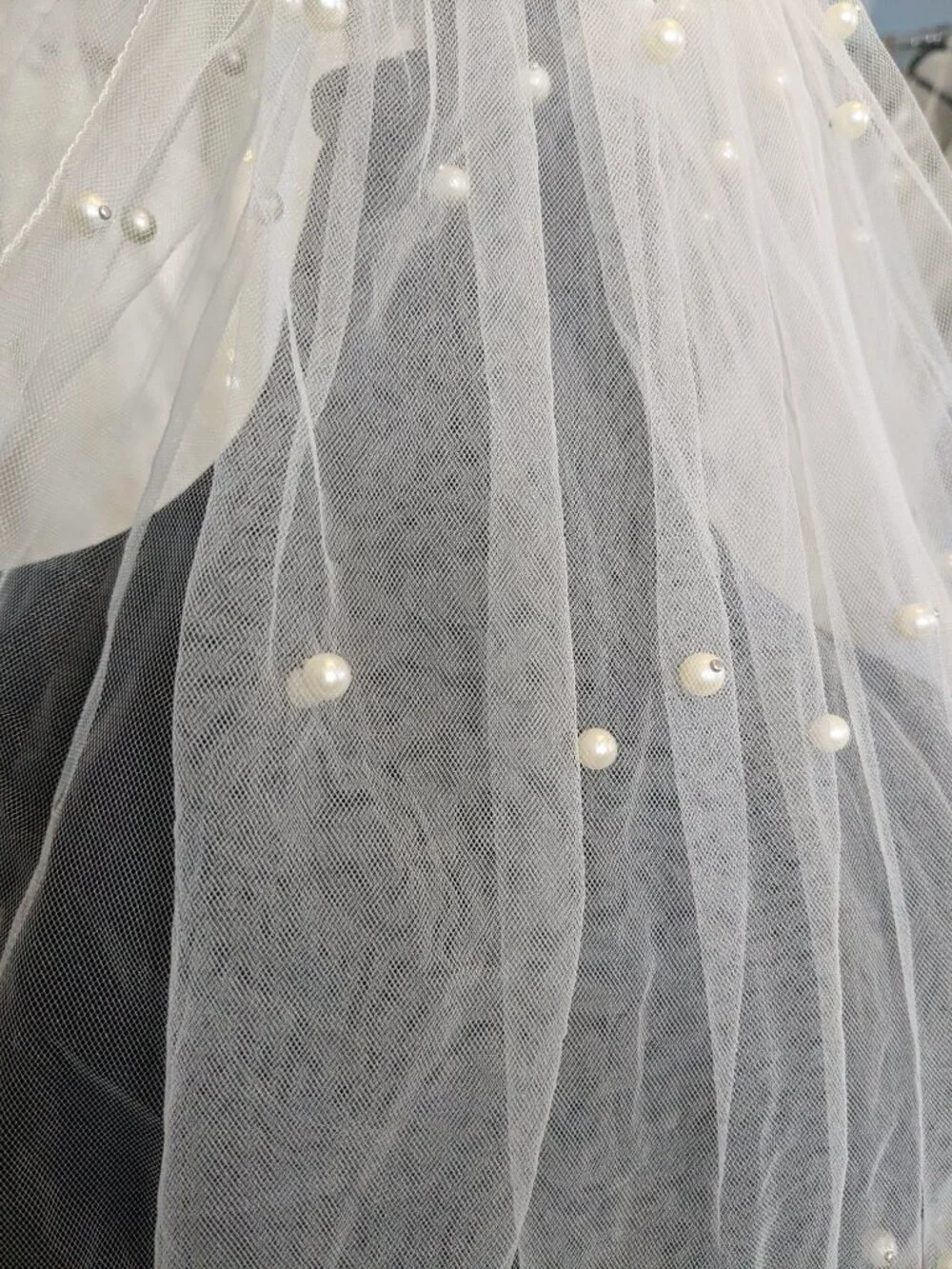 NWOT Pearl Bridal Veil – Fingertip Length Wedding Veil